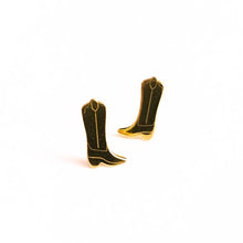 Load image into Gallery viewer, Gold Cowboy Boot Post Earrings