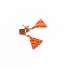 Load image into Gallery viewer, Coral Triangle Drop Earrings