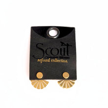 Load image into Gallery viewer, Gold Sunburst Earrings