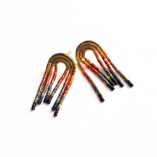 Load image into Gallery viewer, Chromacolor Miyuki Rainbow Fringe Earrings