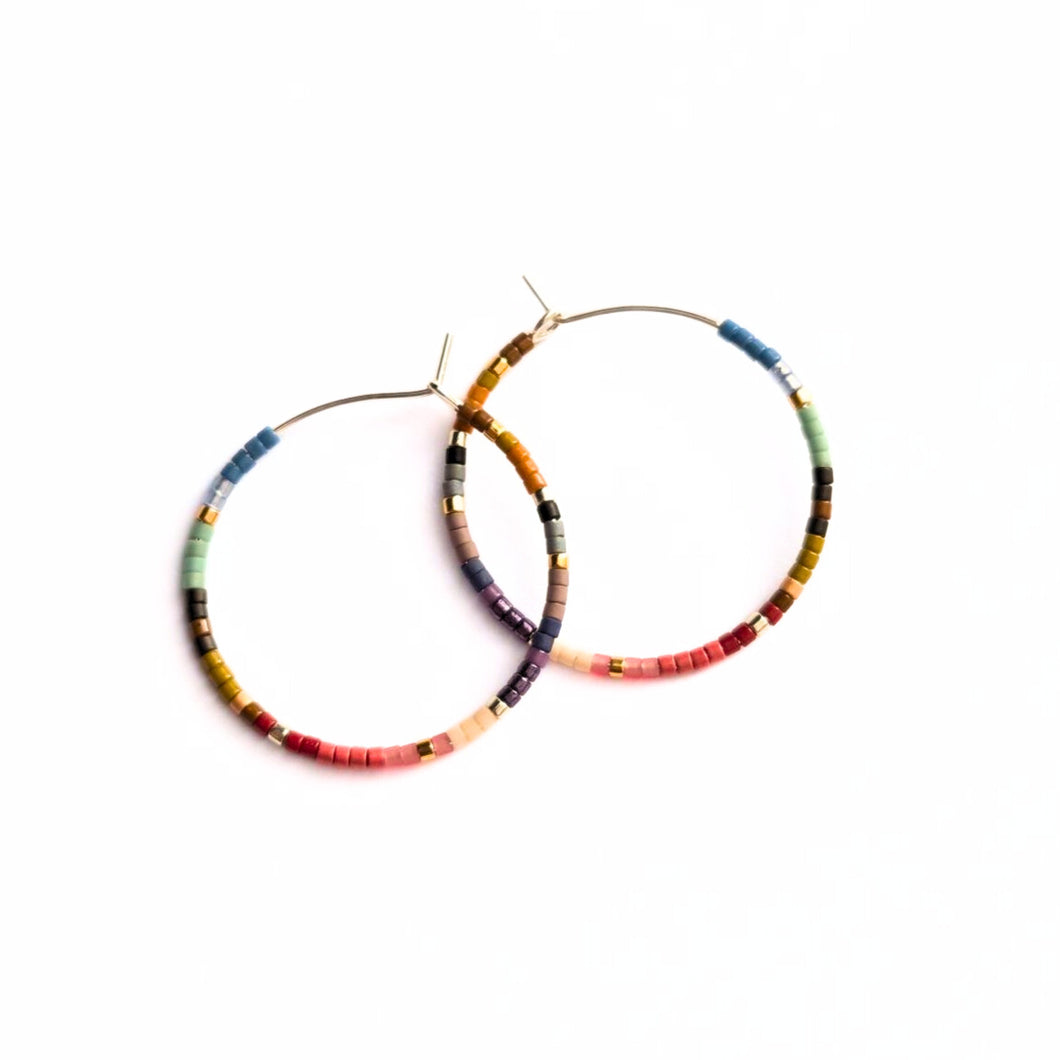 Chromacolor Miyuki Small Hoop Earrings
