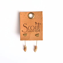 Load image into Gallery viewer, Sunstone &amp; Gold Threaded Jacket Earrings