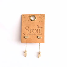 Load image into Gallery viewer, Rose Quartz &amp; Silver Threaded Jacket Earrings