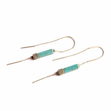 Load image into Gallery viewer, Turquoise Thread Earrings
