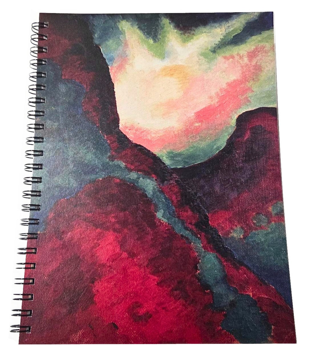 Red Landscape Spiral Notebook