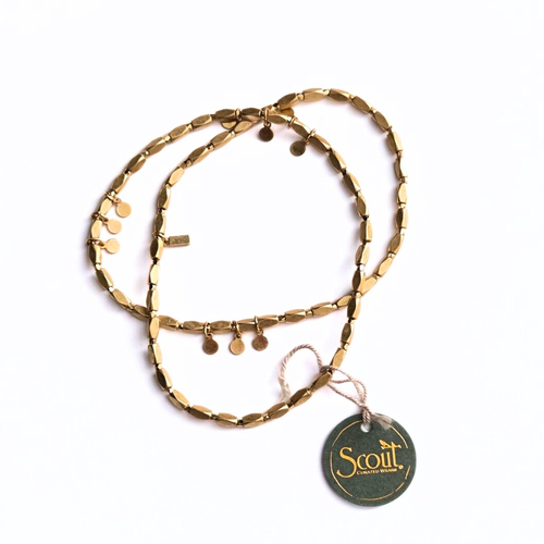 Gold Metal Wrap Bracelet