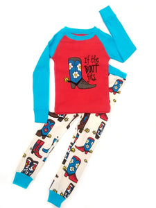 If The Boot Fits Girl Toddler PJ Set
