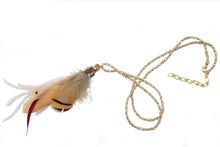 Load image into Gallery viewer, Beaded Feather Pendant Necklace