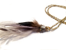 Load image into Gallery viewer, Beaded Feather Pendant Necklace