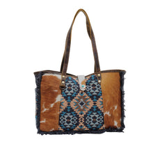 Load image into Gallery viewer, Navy &amp; Teal Southwest Print Bag