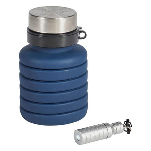 Collapsible Water Bottle and Mini Flashlight